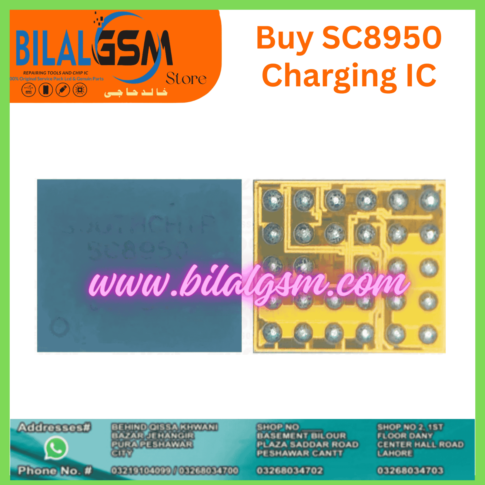 SC8950 Charging IC Chip &ndash; Compatible with Tecno, Infinix, Xiaomi &amp; OPPO  BilalGSM Pakistan Charging Power IC